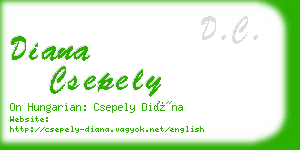 diana csepely business card